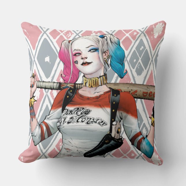 Cojín Decorativo Pelotón del suicidio el | Harley Quinn (Anverso)