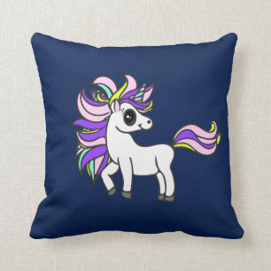 Cojín Decorativo pelotón del unicornio, potro colorido