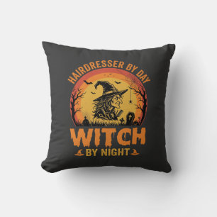 Cojín Decorativo Peluquera De Día Bruja De Noche Diseño De Hallowee