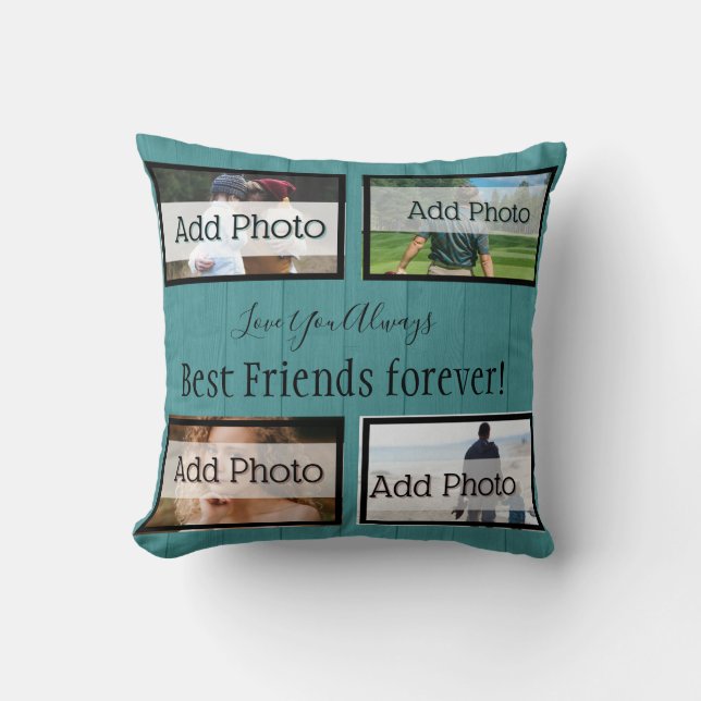 Cojín Decorativo Peluquería azul verde azulada rusa BFF Los mejores (Anverso)