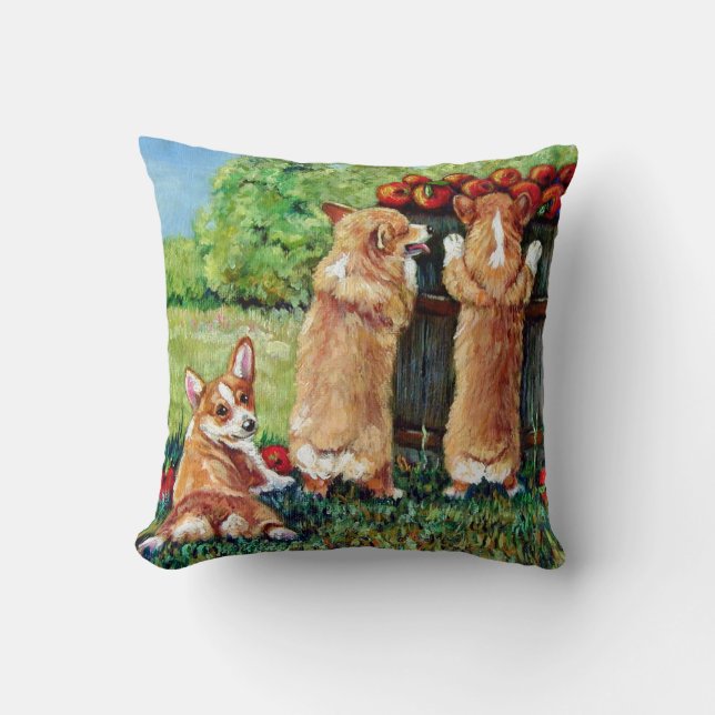 Cojín Decorativo Pembroke Welsh Corgi Pillow Apple Gang (Anverso)