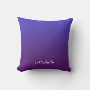 Cojín Decorativo Pena azul y púrpura personalizada
