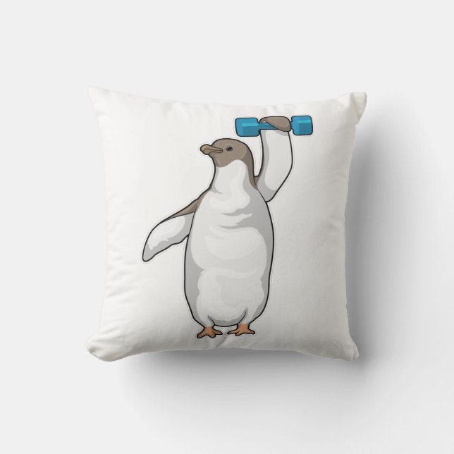 Cojín Decorativo Penguin Fitness Dumbbell (Anverso)