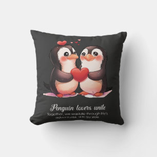 Cojín Decorativo Penguin Lovers - Especial Día de San Valentín