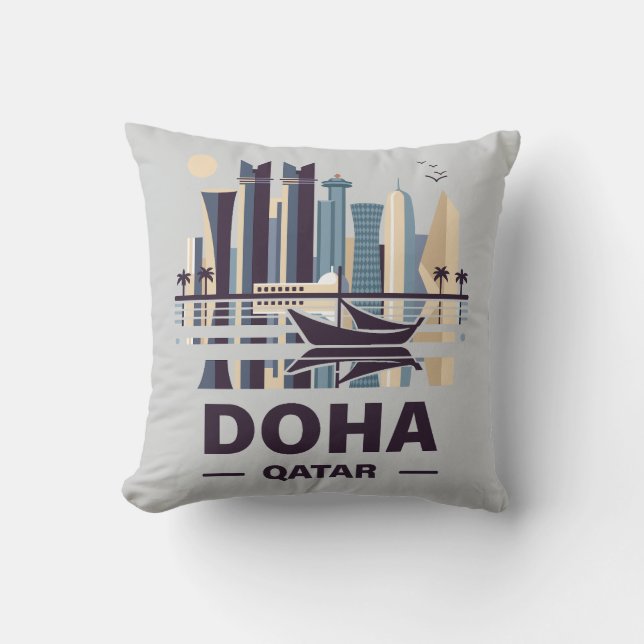 Cojín Decorativo Península de Qatar en Doha (Anverso)
