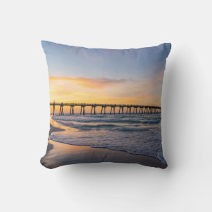 Cojín Decorativo Pensacola Pier Shoreline Sunrise Pillow