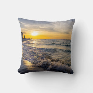 Cojín Decorativo Pensacola Splashing Waves Sunrise Pillow