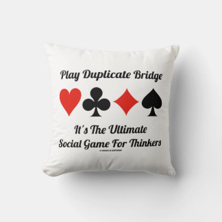 Cojín Decorativo Pensador del juego social Duplicate Bridge Ultimat