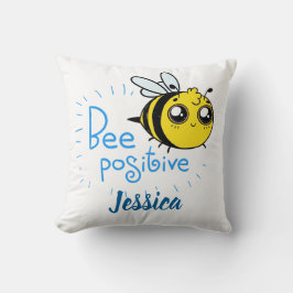 Cojín Decorativo Pensamiento positivo de abeja positiva