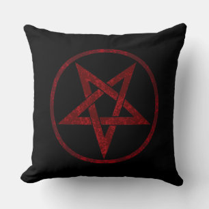 Cojín Decorativo Pentagram del diablo Rojo