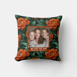 Cojín Decorativo Peonías Mejor Mamá Mami Condo Decor Hawaiano