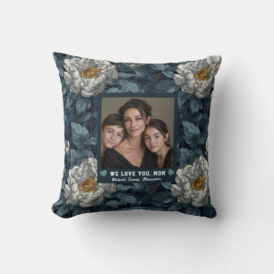 Cojín Decorativo Peonías Mejor Mamá Siempre Decoración de Condo Cos