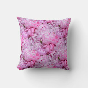 Cojín Decorativo Peonías rosas y moradas