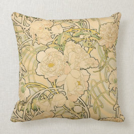Cojín Decorativo Peonies de Alfonso Mucha