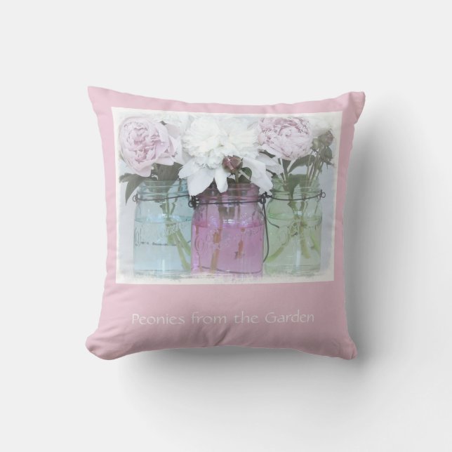 Cojín decorativo Peonies del Jardín (Anverso)