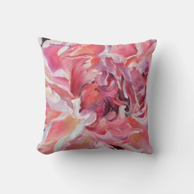 Cojín Decorativo Peonies Floral Pillow (Anverso)