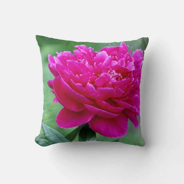 Cojín Decorativo Peony rosado (Anverso)
