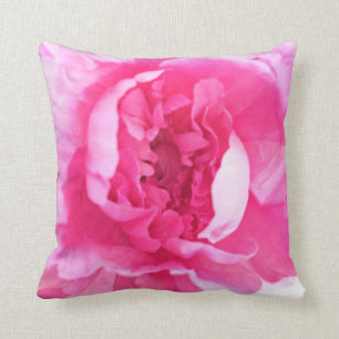 Cojín Decorativo Peony rosado floreciente hermoso
