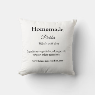 Cojín Decorativo Pepinillos caseros hechos con amor añade texto sit