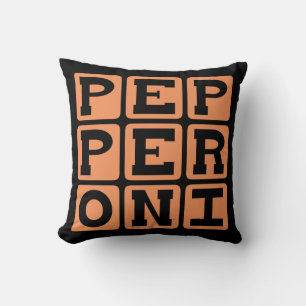 Cojín Decorativo Pepperoni, cobertura de pizza de carne