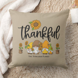 Cojín Decorativo Pequeña familia de girasoles agradecidos