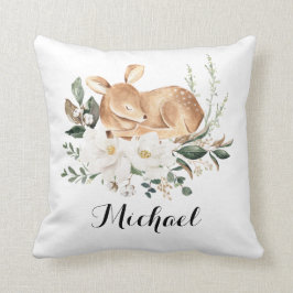 Cojín Decorativo Pequeña guardería de vegetación de ciervos de la s