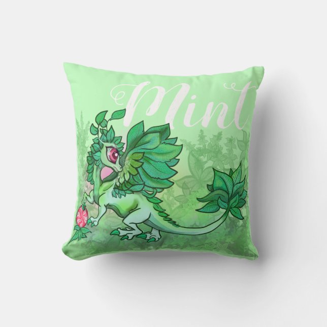 Cojín Decorativo Pequeña hierba del jardín Dragon~Mint (Anverso)