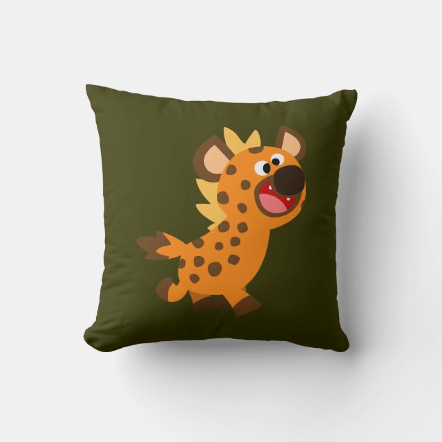 Cojín Decorativo Pequeña Personalizado Cuidada Hyena Pillow (Anverso)