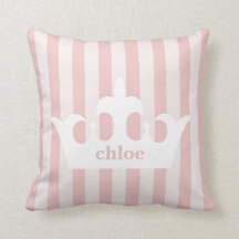 Pequeña princesa Crown Pink Striped Nursery