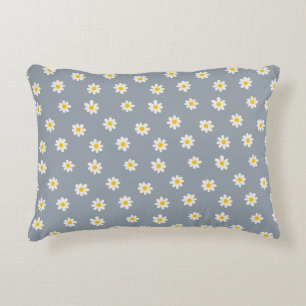 Cojín Decorativo Pequeñas Margaritas - gris acero polvoriento