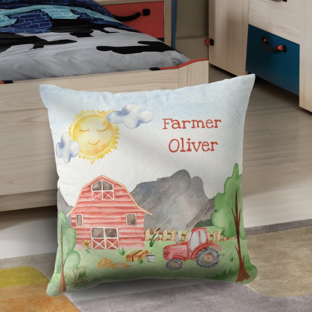 Cojín Decorativo Pequeño agricultor con nombre de pila (Subido por el creador)
