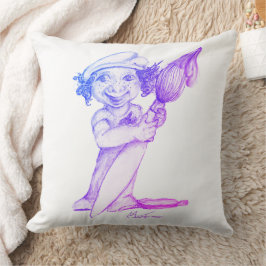 Cojín Decorativo Pequeño artista lindo en formación