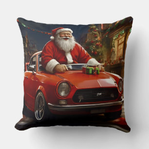 Cojín Decorativo Pequeño descapotable rojo de Santa Claus