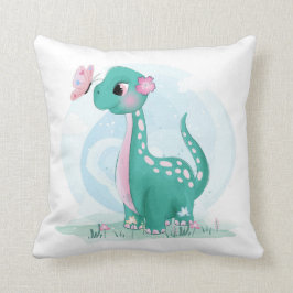 Cojín Decorativo Pequeño Dinosaurio Con Cushiro De Mariposa