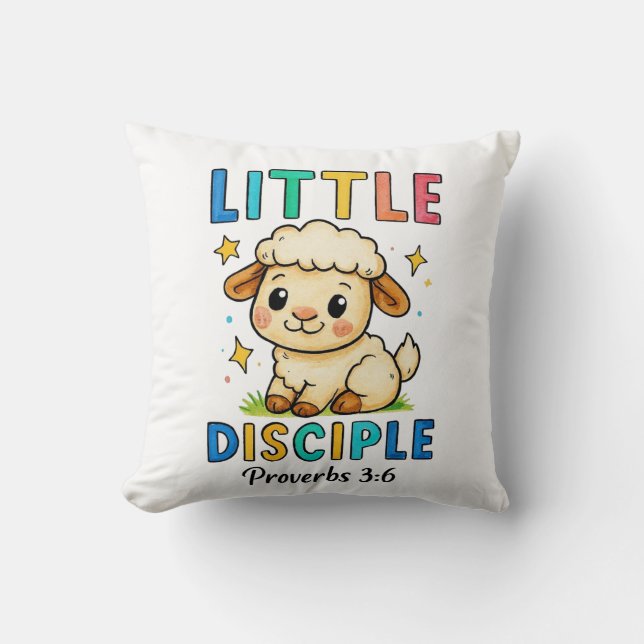 Cojín Decorativo Pequeño Discípulo Proverbios 3:6 (Anverso)
