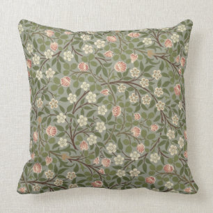 Cojín Decorativo Pequeño diseño del papel pintado de la flor rosada