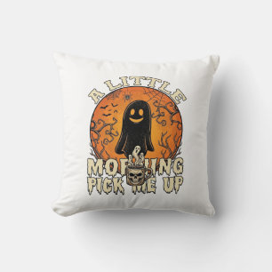 Cojín Decorativo Pequeño fantasma de Halloween que me recoge la cal
