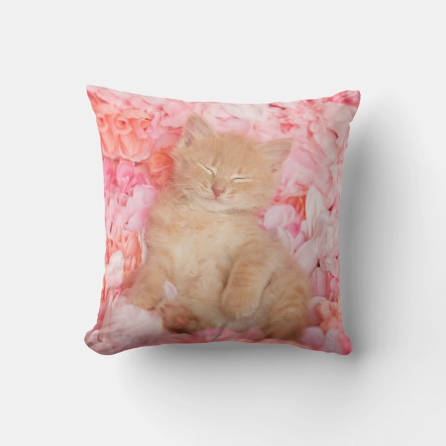 Cojín Decorativo Pequeño floral rosado de Linus (Anverso)