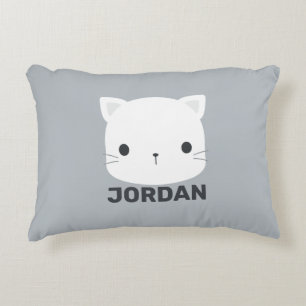 Cojín Decorativo Pequeño gato con nombre personalizado