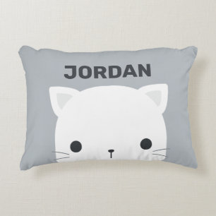 Cojín Decorativo Pequeño gato con nombre personalizado
