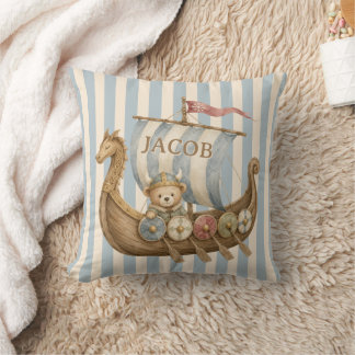 Cojín Decorativo Pequeño guardería de bebé barco vikingo guerrero
