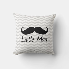 Cojín Decorativo Pequeño Hombre Mustache Chevron Cute Boys