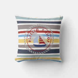 Cojín Decorativo Pequeño marinero limitado por camiseta a diseño