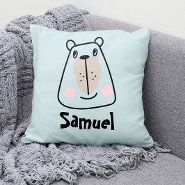 Cojín Decorativo Pequeño oso oso gracioso personalizado