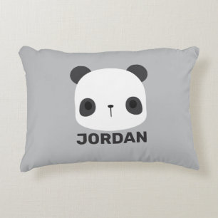 Cojín Decorativo Pequeño oso oso panda con nombre personalizado