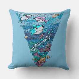 Cojín Decorativo Pequeño perro de tiburón