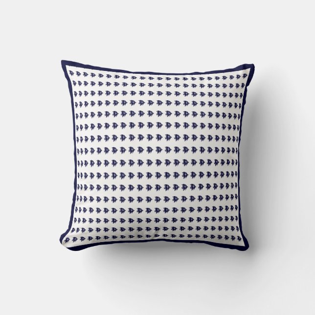 Cojín Decorativo pequeño pez de la marina en blanco PILLOW (Anverso)
