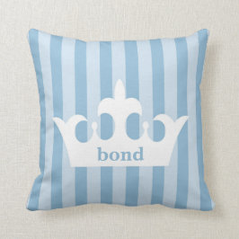Cojín Decorativo Pequeño príncipe Crown Blue Striped Nursery