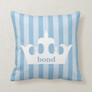 Cojín Decorativo Pequeño príncipe Crown Blue Striped Nursery