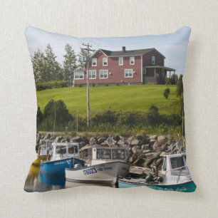 Cojín Decorativo Pequeño pueblo de pescadores cerca de Grande-Rivie